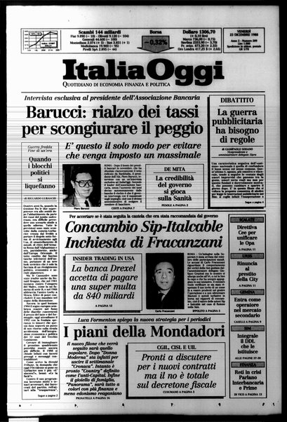 Italia oggi : quotidiano di economia finanza e politica